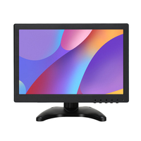 Monitor LED Layar Lebar Ukuran Kecil 12 Inci Monitor CCTV dengan VGA HDMI AV BNC USB Speaker