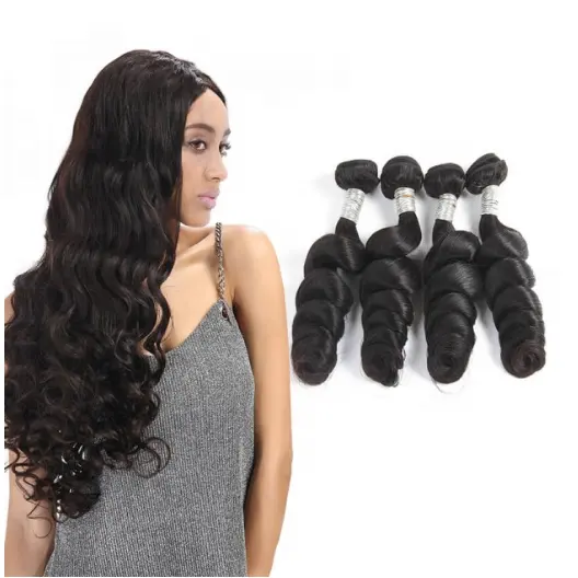 12A grade deep loose wave human hair weave bundles and closure cuticle aligned virgin hair dropshipping to Global for customers