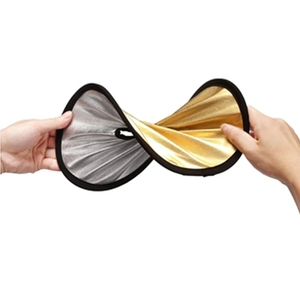 Yeah 30cm 60cm 80cm 2 trong 1 vòng Hollow Flash Khuếch tán Vàng & Bạc DSLR máy ảnh ráp nhiếp ảnh phản xạ với lỗ - Product Image 4