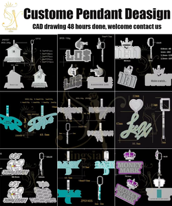 จี้ไขว้แบบกำหนดเองจี้ฮิปฮอป925เงินเพชรโมอิสซาไนต์เครื่องประดับแบบปรับได้ตามต้องการ - Product Image 4