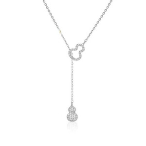 Nuova Collana Trendy in Argento Sterling 925 con Doppia Simbolo di Felicità per Donne, Ciondoli in Argento e Gioielli in Oro per Donne, Bracciale per Coppie - Product Image 1