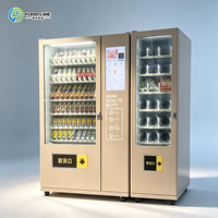 Unité de distribution automatique compacte pour stocker une large gamme de collations et de boissons en bouteille