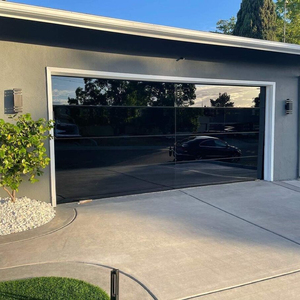 Portes de <span class=keywords><strong>garage</strong></span> roulantes automatiques/intelligentes en verre en aluminium sans cadre de villa moderne commerciale pour des maisons - Product Image 1