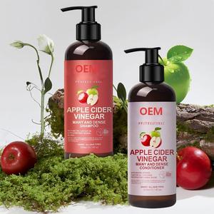 Ensemble Shampooing et Après-Shampooing au Vinaigre de Cidre de Pomme OEM/ODM 500g, Soin Capillaire Anti-Frisottis et Fortifiant pour Cheveux Lisses et Contrôle du Sébum - Product Image 1