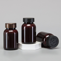 En stock, conteneur à pilules PET vide, flacon en plastique pour le stockage de médicaments, de vitamines et de capsules