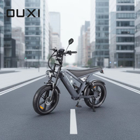 Bicicleta Eléctrica OUXI de 1000W, Bicicleta Eléctrica con Llantas de Acero GT20, Bicicleta Eléctrica de 20 Pulgadas para Adultos