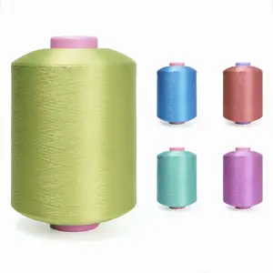 Fil de tapis coloré 150/144 polyester dty fournisseur de fil fil dope teint filament polyester 150d