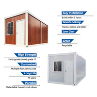 Petite maison à cabine mobile de 20 pieds Maison modulaire préfabriquée à assemblage rapide Maison préfabriquée pliable et extensible
