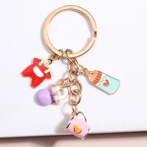 Llavero esmaltado con forma <span class=keywords><strong>de</strong></span> botella <span class=keywords><strong>de</strong></span> leche para hombre y <span class=keywords><strong>mujer</strong></span>, llavero con forma <span class=keywords><strong>de</strong></span> tetina, taza <span class=keywords><strong>de</strong></span> corazón, <span class=keywords><strong>ropa</strong></span> <span class=keywords><strong>de</strong></span> bebé, regalo para niño, joyería hecha a mano - Product Image 5