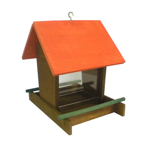 Station d'observation des oiseaux sauvages en bois moderne Le Paysan Brand OSLO, forme de maison, toutes saisons, fabriqué en France, cage pour animaux de compagnie, mangeoire - Product Image 1