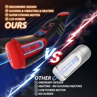 Netphi M035 Männlicher Masturbator 9 Saug- und Vibrationsmodi Wasserdicht Realistische Taschenmuschi Penispumpe LCD-Display Masturbationsbecher
