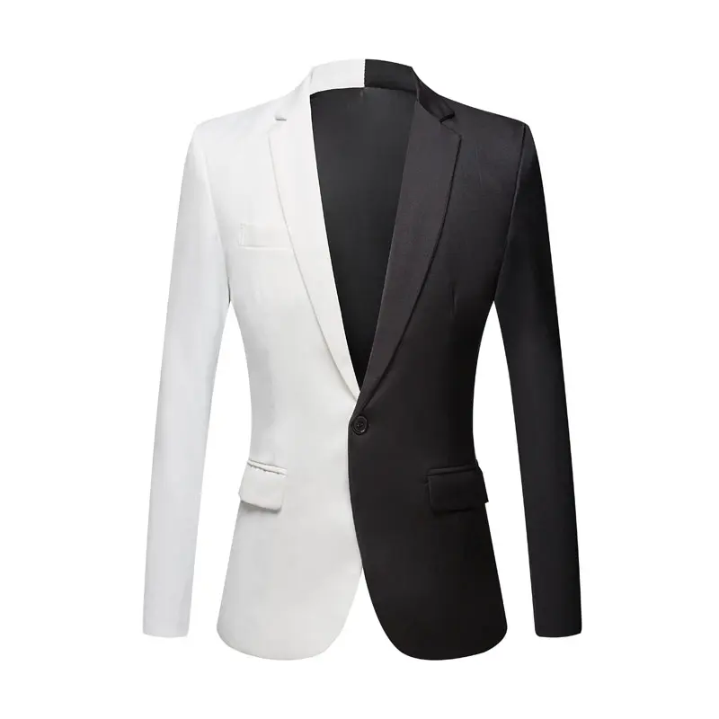 2022 New Fashion White Black Red Casual Coat Men's Blazer Stage Singers Suits Slim Fit Party Prom Male Tuxedos 2 Pieces Skinny