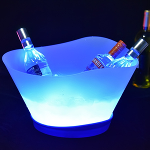 Cubetas de Hielo Acrílicas de Múltiples Colores para Champán, Vodka y Whisky, Cubetas de Hielo de Plástico con Logotipo Personalizado, Cubetas para Bebidas, Cubetas de Hielo Circulares con LED - Product Image 6