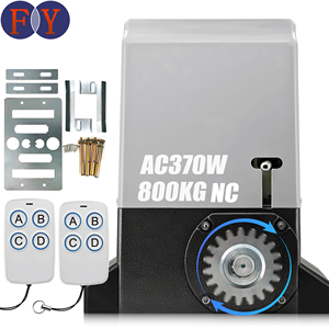 Direkt vom Hersteller: Federbelasteter 370W Schiebetorantrieb, 800KG Zugkraft, Toröffner-Set mit Soft-Stop und Fernbedienung - Product Image 1