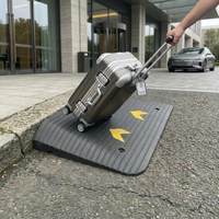 Rampe de seuil de porte améliorée de 3 pouces de hauteur, antidérapante, en caoutchouc naturel, pour voiture et scooter, avec surface texturée