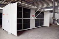Équipement de refroidissement pour processeur ASIC avec ventilation d'échappement et ventilateur de refroidissement intégré Conteneur de 10 pieds, 20 pieds, 40 pieds