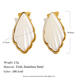 Pendientes de <span class=keywords><strong>Moda</strong></span> Dreamshow, Populares, con Carcasa de Acrílico, Chapados en Oro, Joyería de Acero Inoxidable, Regalo para el Día de la Madre - Product Image 3