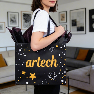 Bolsas <span class=keywords><strong>de</strong></span> Regalo Personalizadas con Nombre para Mujeres Adultas, Bolsas <span class=keywords><strong>de</strong></span> <span class=keywords><strong>Papel</strong></span> <span class=keywords><strong>de</strong></span> Lujo al por Mayor con Asa y Cinta - Product Image 4