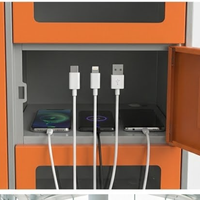 Bornes de Recharge pour Téléphones Portables avec Casiers de Paiement, Armoires de Rangement et Recharge de Téléphones
