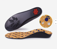 Semelles orthopédiques de sport pour enfants en PU, soutien de la voûte plantaire massant, anti-affaissement, confortables, ajustables, pour pieds plats, couvrant tout le pied, 2 paires