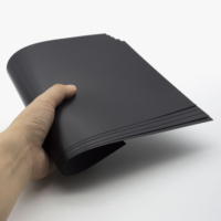 Feuilles de PVC mat noir 0,3 mm à prix avantageux en rouleau pour supports publicitaires