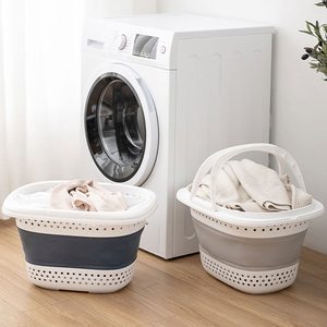 WONDERFUL Hot Selling <strong>Small</strong> Collapsible Plastic Dirty Clothes Storage <strong>Basket</strong> Foldable <strong>Basket</strong> Bathroom <strong>Laundry</strong> <strong>Basket</strong> - Product Image 3