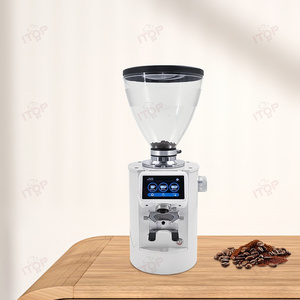 Thương Mại 90 Titan Tráng Burr Tự Động Espresso Mài <span class=keywords><strong>3.5</strong></span> Lbs Phễu Điện Cà Phê Đậu Máy Xay - Product Image 5