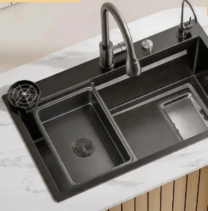 Black Kitchen Sink Stainless Steel Nano Coating <b>Scratch</b> Resistant Single Bowl - Product Image 4