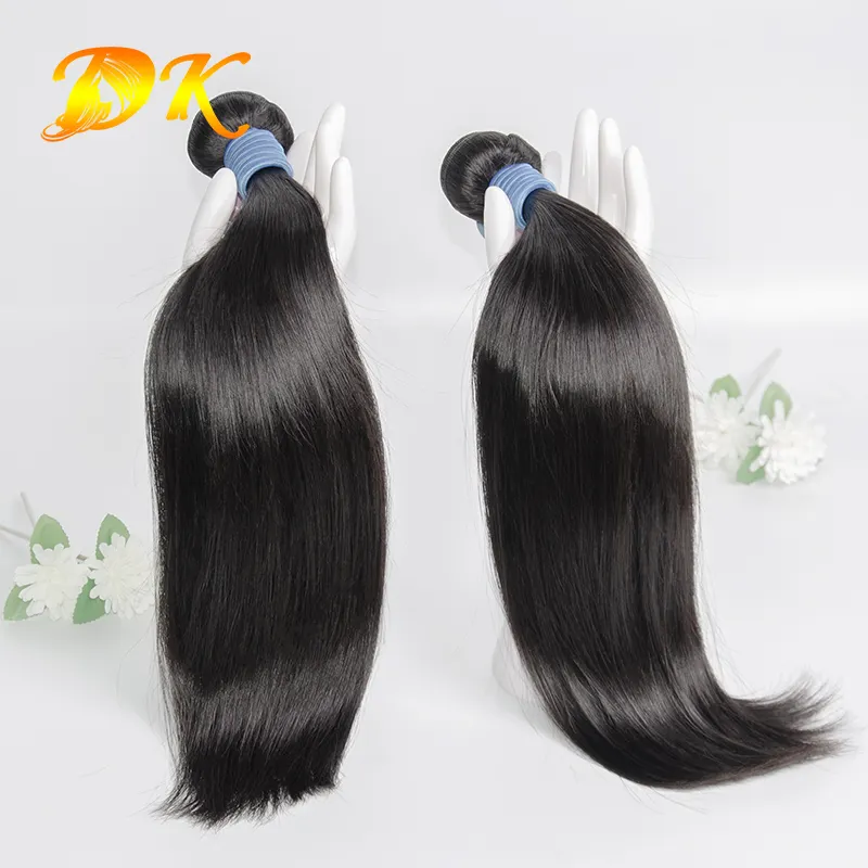 DK Hot Sale Unprocessed Cheap horse tail hair,mink Peruvian virgin Straight hair,100% cheap human hair brazilian Double Drawn
