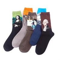 Chaussettes unisexes Happy Tube à motif abstrait artistique vintage, très demandées