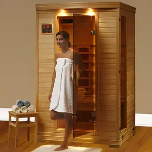 Sauna in legno tradizionale in legno massello legno Sauna sauna a vapore umido per 1 persona Sauna per appartamenti