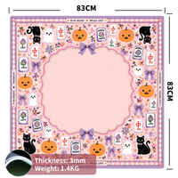 Tapis de table de mahjong rose de Noël en boue de diatomée absorbante, portable, imperméable, antidérapant, pour 4 joueurs, idéal pour les réunions de famille