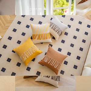 Funda de cojín a rayas HomeMall, funda de cojín cuadrada de poliéster extraíble de 18x18 pulgadas para decoración de sofá y cama - Product Image 5