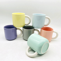 Mug à café en porcelaine écologique de style original avec logo et couleur personnalisables pour cadeaux d'affaires