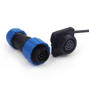 SP16 사각 패널 IP68 방수 항공 커넥터 <span class=keywords><strong>2</strong></span> <span class=keywords><strong>3</strong></span> 4 5 6 7 9 핀 플러그 & 소켓 수/수 케이블 커넥터-DIY GO - Product Image 2