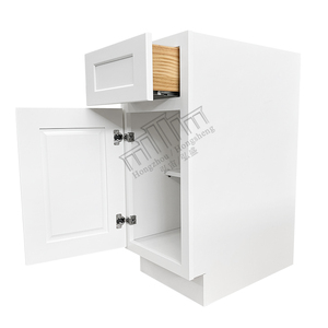 Gabinetes de cocina blancos estilo Shaker al por mayor, listos para ensamblar |   Gabinetes de Cocina de Madera |   Gabinetes de cocina estadounidenses para edificios de apartamentos - Product Image 3
