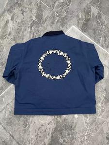 Logo brodé personnalisé <span class=keywords><strong>bleu</strong></span> <span class=keywords><strong>marine</strong></span> 16 oz veste de travail en toile de canard <span class=keywords><strong>ciré</strong></span> en coton pour hommes - Product Image 4