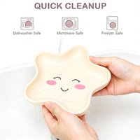 Assiette à ventouse en silicone écologique en forme d'étoile pour l'apprentissage des bébés et les repas des enfants