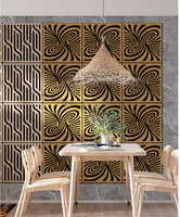 Panneau acoustique à lamelles creuses carrées 600*600*18MM, panneau mural en bois MDF avec placage bois absorbant le son pour décoration intérieure