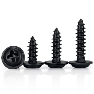 Vis autotaraudeuses ROCCPS M1.2 M4 M5 à tête Phillips avec rondelle, en acier au carbone, traitement d'oxydation noire, pour l'industrie de la construction - Product Image 4