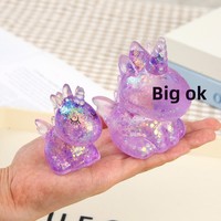 Jouet licorne anti-stress en caoutchouc à paillettes fines, best-seller transfrontalier, moulable, à rebond lent, souple, en boîte colorée