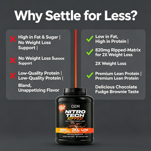 Poudre de protéines OEM <span class=keywords><strong>Nitro</strong></span> <span class=keywords><strong>Tech</strong></span> Ripped - Brownie au chocolat, 30g de protéines, 820mg de Ripped+ Matrix, 4.02lbs - Product Image 3