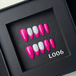 Azul 3D flor hecha a mano prensa en las uñas 10 piezas lujo reutilizable Nail Art belleza decoración precio al por mayor uñas postizas - Product Image 1