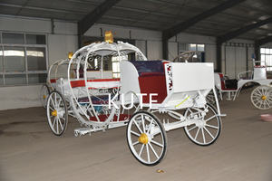 Chariot de princesse Cendrillon, chariot de mariage de luxe à chevaux à vendre - Product Image 2