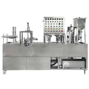 Mineraalwater Beker Wasmachine 4 Productielijnen Vloeibare Plastic Filmrol/Aluminiumfolie Vulling Afdichting Verpakkingsmachine