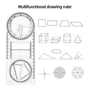 Modèle <span class=keywords><strong>de</strong></span> <span class=keywords><strong>dessin</strong></span> géométrique Règles <span class=keywords><strong>de</strong></span> tirage en plastique Outil <span class=keywords><strong>de</strong></span> mesure pour les étudiants à l'école ou au bureau Matériau PS - Product Image 6