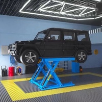 Élévateur à ciseaux de voiture de 1.2m avec capacité de levage de 3500kg, cric de levage hydraulique pour l'entretien de la voiture