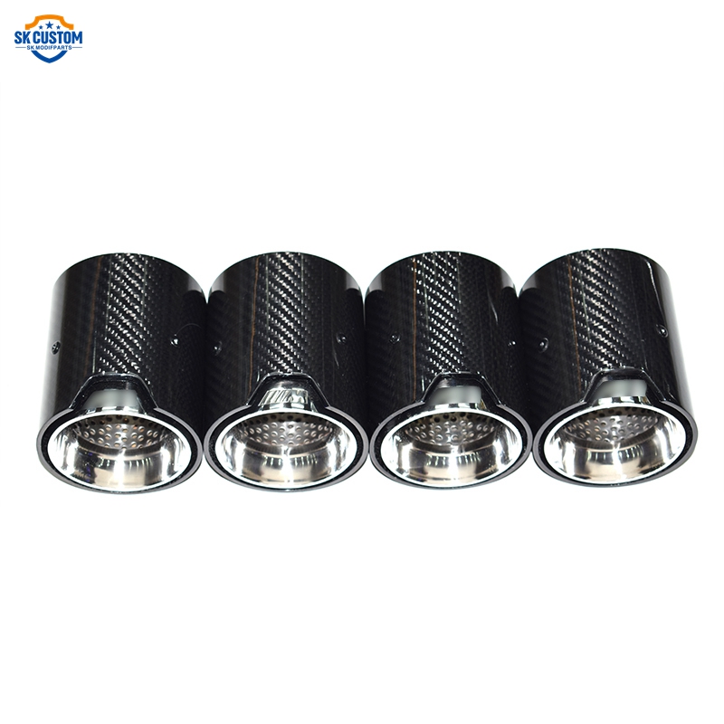 Труба глушителя из нержавеющей стали 304, наконечник выхлопной трубы из углеродного волокна для BMW 1 2 3 4 серии M2 M3 M4, модификация автомобиля