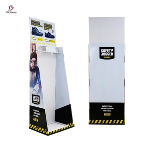 Tùy chỉnh cửa hàng bán lẻ sản phẩm Thiết bị hiển thị quảng cáo Tủ carton cho giày dép hiển thị đứng Rack với Hooks - Product Image 4