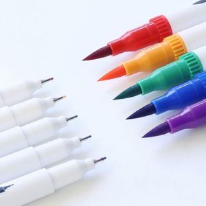 Basics Dual Brush Pen Art <b>Marker</b> Fine Point Tip <b>Permanent</b> <b>Markers</b> 12/24/36/60/80 Colors Watercolor Loose Packaging - Product Image 5